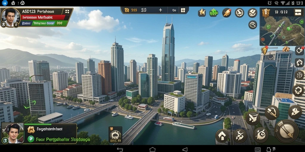 Tangkapan layar gameplay <strong>ASD123</strong> yang menunjukkan pertarungan menara pertahanan yang intens.