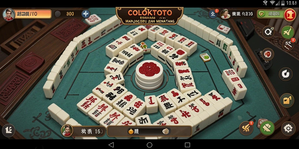 Tampilan permainan COLOKTOTO yang menarik dengan layout Mahjong.
