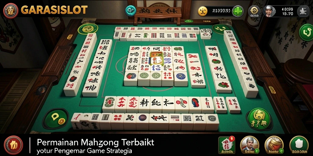 Tampilan gameplay seru dari GARASISLOT yang penuh tantangan Mahjong.
