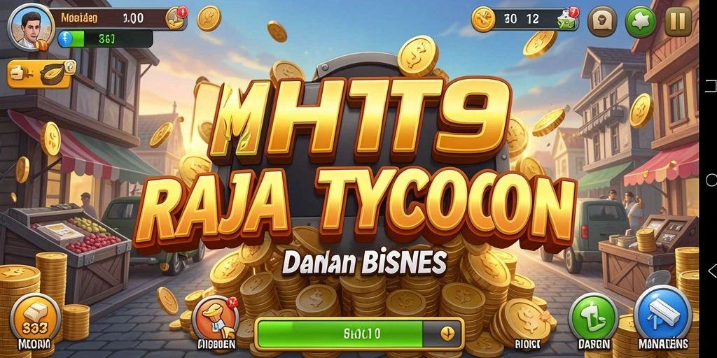 Screenshot gameplay HIT9 menampilkan pengelolaan bisnis yang dinamis dan menarik.