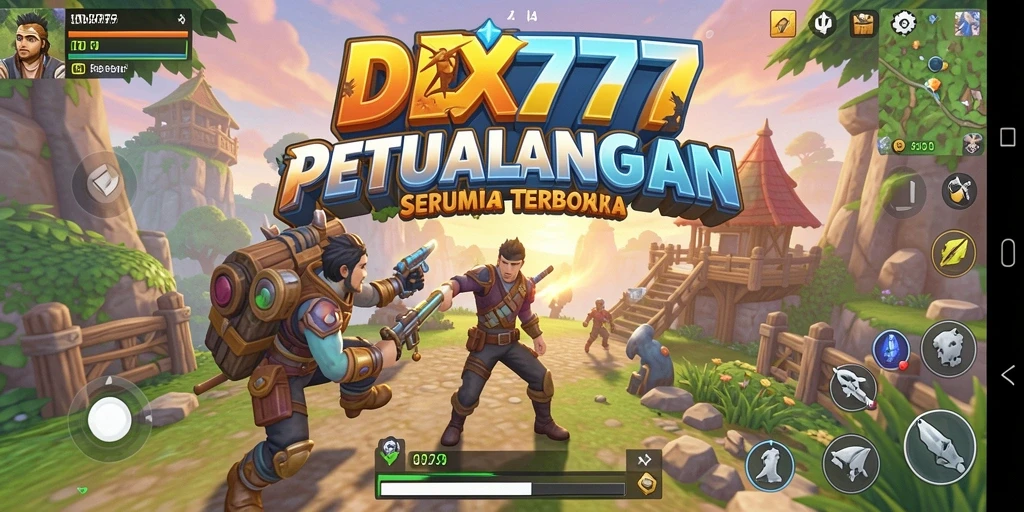 Screenshot gameplay yang menampilkan dunia terbuka IDX777.