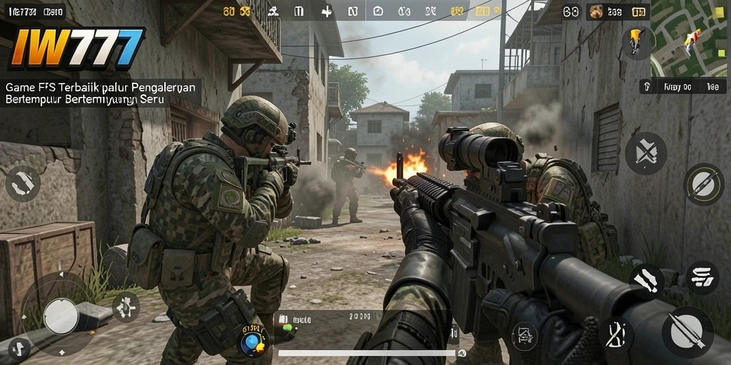 Gameplay IW777 yang seru dengan aksi tembakan cepat.