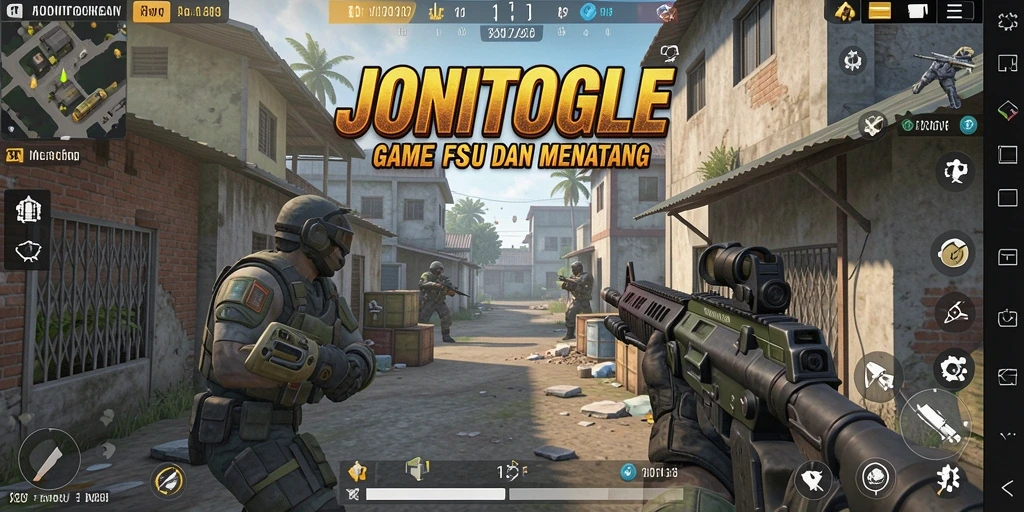 Tampilan gameplay seru dari JONITOGEL dengan aksi FPS yang intens.