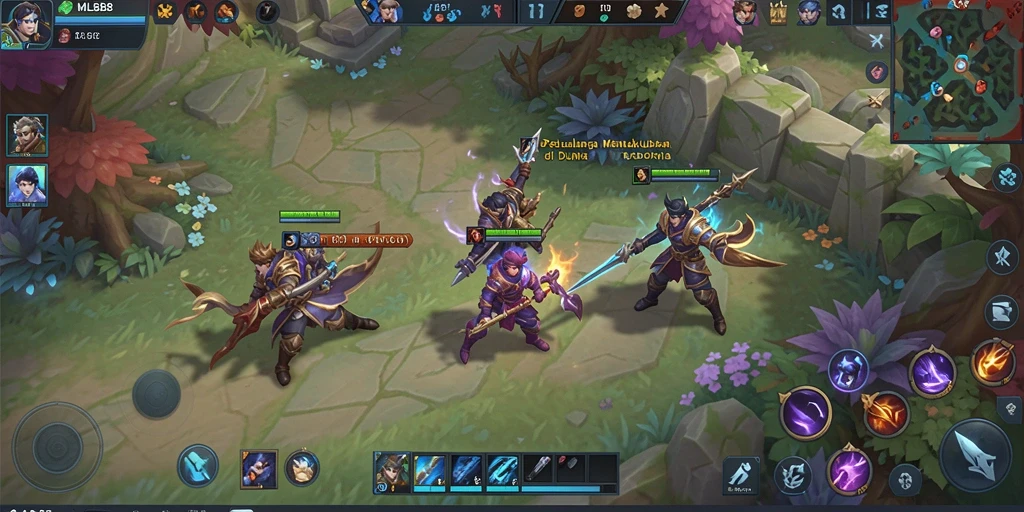Tampilan gameplay MLBB8 dengan eksplorasi dunia terbuka yang luas.