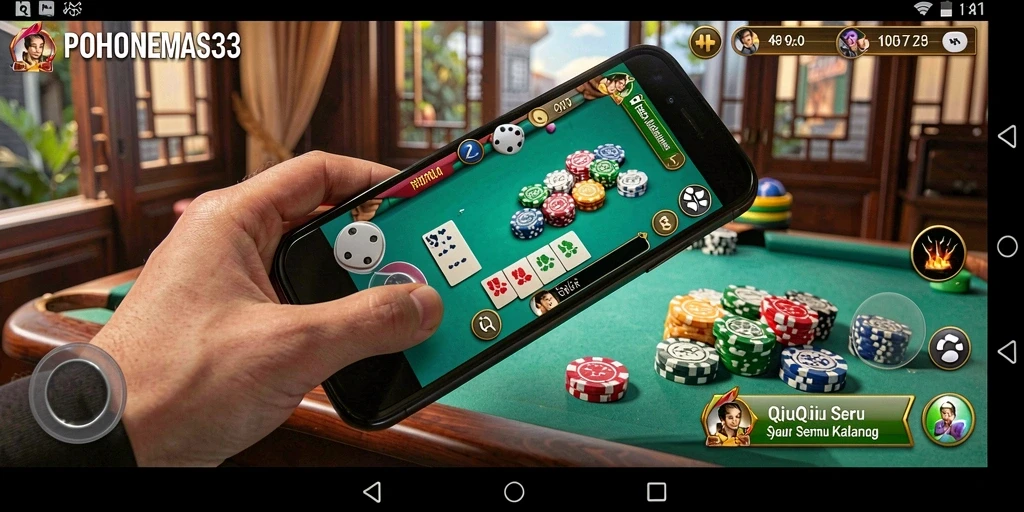 Tampilan gameplay QiuQiu di POHONEMAS33 yang memikat.