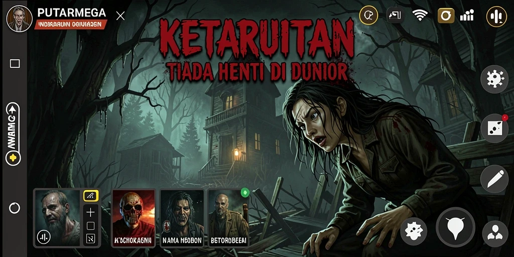 Gameplay PUTARMEGA yang mencekam dan penuh ketegangan.