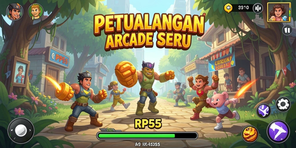 Gameplay RP55 yang penuh warna dan seru.