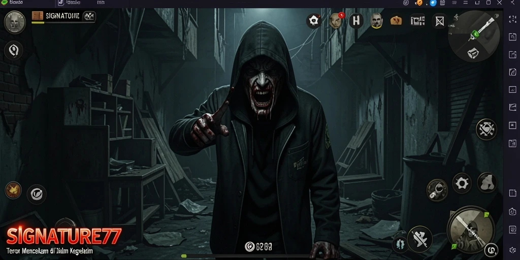 Tampilan menakutkan dari gameplay SIGNATURE77 yang penuh ketegangan.