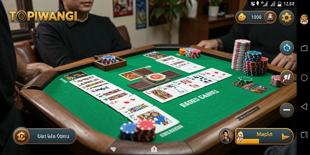 Tampilan gameplay seru dalam permainan Gaple