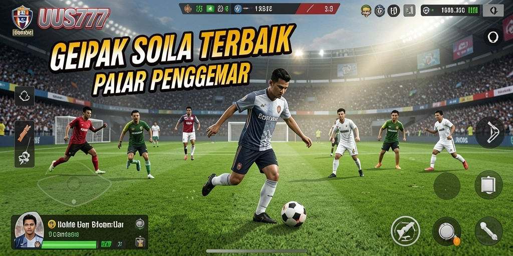 Tampilan gameplay seru dalam game sepak bola UUS777.