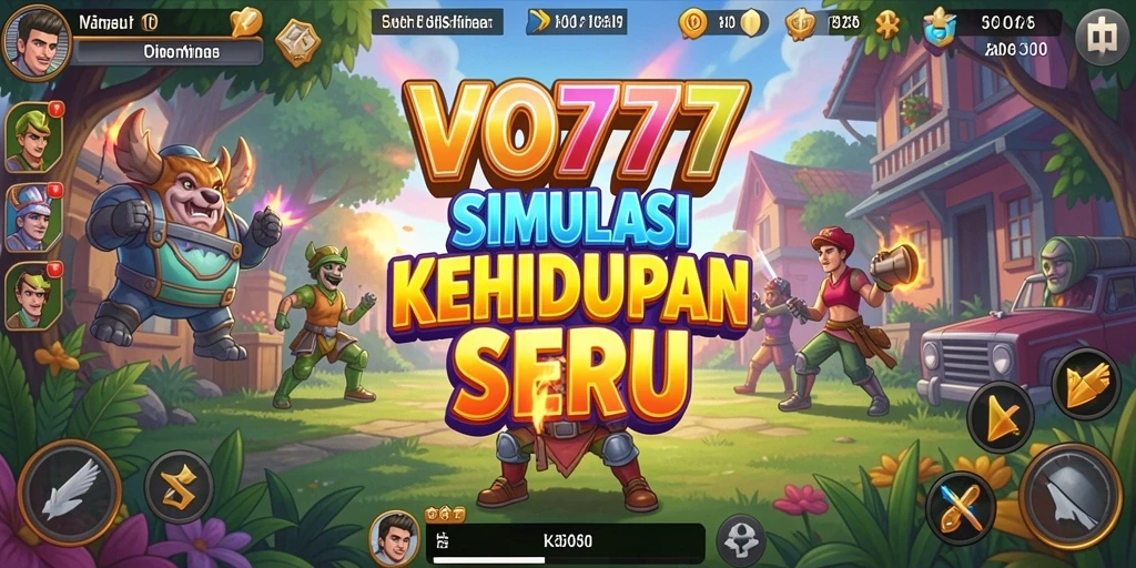 Tampilan gameplay VO777 dengan aktivitas simulasi kehidupan yang seru.